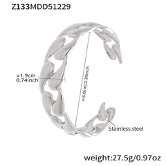 18K Gold-Plated Geometric Cubic Zirconia Clasp Bracelets