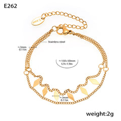 Layered Shimmer Chain Necklace and Bracelet