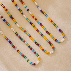 Multicolor Natural Stone Bead Necklace