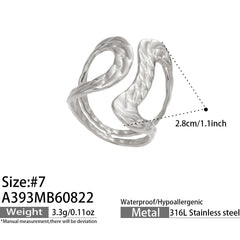 18K Gold-Plated Sculptural Open Ring Collection