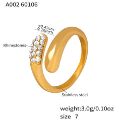 Colored Stone Crossed Open Ring
