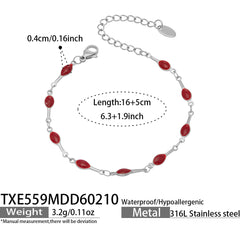 Color Enamel Station Necklace and Bracelet