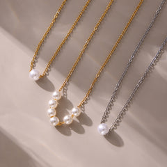 18K Gold-Plated Shell Pearl-Look Necklace Designs