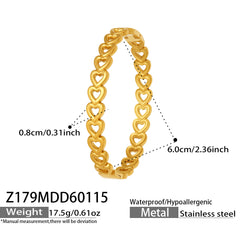 Open Heart and Textured Bangle Designs