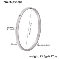 Geometric Cubic Zirconia Bangle Collection