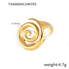 Spiral Pendant Necklace & Open Ring