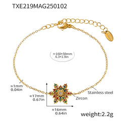 Cubic Zirconia Snowflake Necklace, Bracelet & Earrings