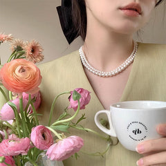 Nicolette Minimalist Pearl Choker Necklace
