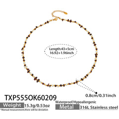 Natural Stone Bead Necklace or Bracelet