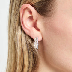Nicolette Vintage-Inspired Pearl Pavé Stud Earrings No. 877435