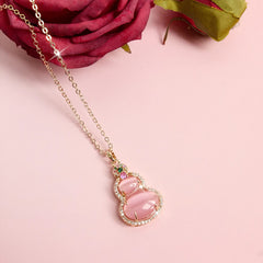 Nadine Vintage-Inspired Pavé Gourd Necklace