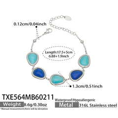 Color Cat-Eye Teardrop Jewelry