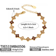 Color Cubic Zirconia Clover Jewelry