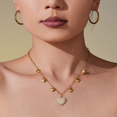 18K Gold-Plated Heart Charm Y-Necklace