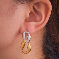 18K Gold-Plated Figure Eight Link Earrings