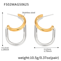 Sculptural Double Curve Hoop Earrings