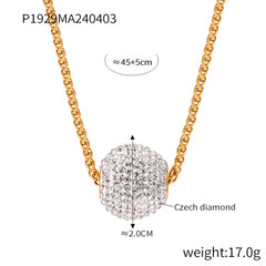Sparkling Round Ball Pendant Necklace