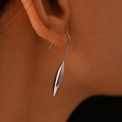 18K Gold-Plated Slender Teardrop Hook Earrings