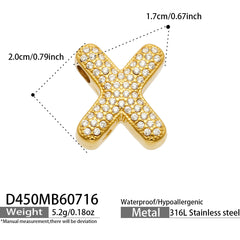 18K Gold-Plated Initial Charms and Chain Designs