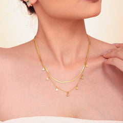 18K Gold-Plated Triangle Charm Necklace, Bracelet or Chain