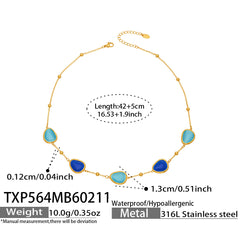 Color Cat-Eye Teardrop Jewelry