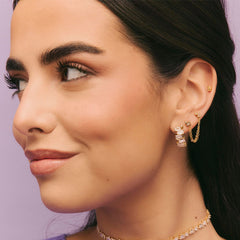Nicolette Organic Pavé Stud Earrings
