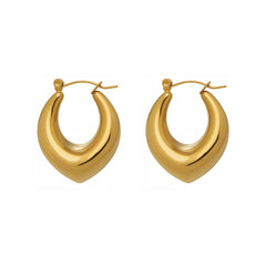 18K Gold-Plated Rounded U-Hoop Earrings