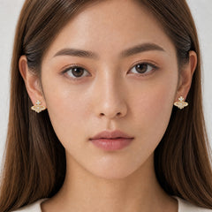 Camille Vintage-Inspired Pavé Stud Earrings