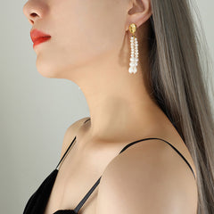 18K Gold-Plated Freshwater Pearl Drop Earrings