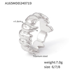 18K Gold-Plated Flame Detail Ring