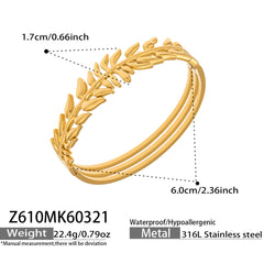 Leaf or Star Open Cuff Bracelet
