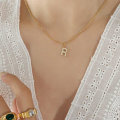 Sparkling Initial Pendant Necklace
