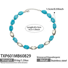 18K Gold-Plated Color Resin Link Jewelry