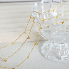 18K Gold-Plated Triangle Charm Necklace
