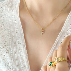Sparkling Initial Pendant Necklace