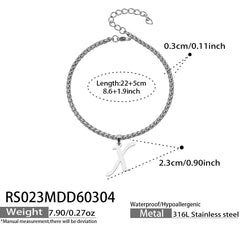 Initial Pendant Anklet