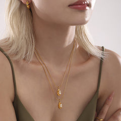 Freshwater Pearl Teardrop Pendant Necklace