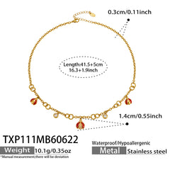 18K Gold-Plated Enamel Ladybug Jewelry