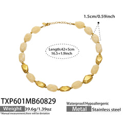 18K Gold-Plated Color Resin Link Jewelry