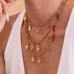 Heart and Chili Charm Necklace or Pendant