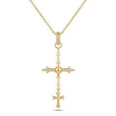 Daphne Dainty Cross Pendant Necklace