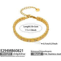 Colored Cubic Zirconia Link Bracelet