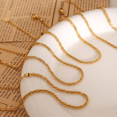 Textured Disc Charm Chain Anklet