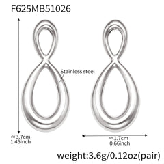 Sculptural Infinity Drop Earrings