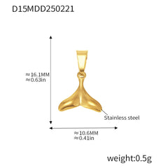 Gold-Tone Ocean & Symbol Stainless Steel Pendants