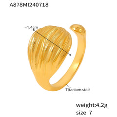 18K Gold-Plated Sculptural Open Ring