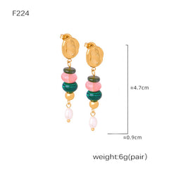 Natural Stone Bead Drop Earring Designs