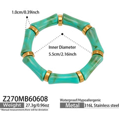 Color Resin Bamboo-Style Bangle