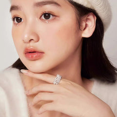 Camille Vintage-Inspired Pearl Pavé Adjustable Ring