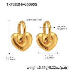 18K Gold-Plated Heart Necklace & Earrings